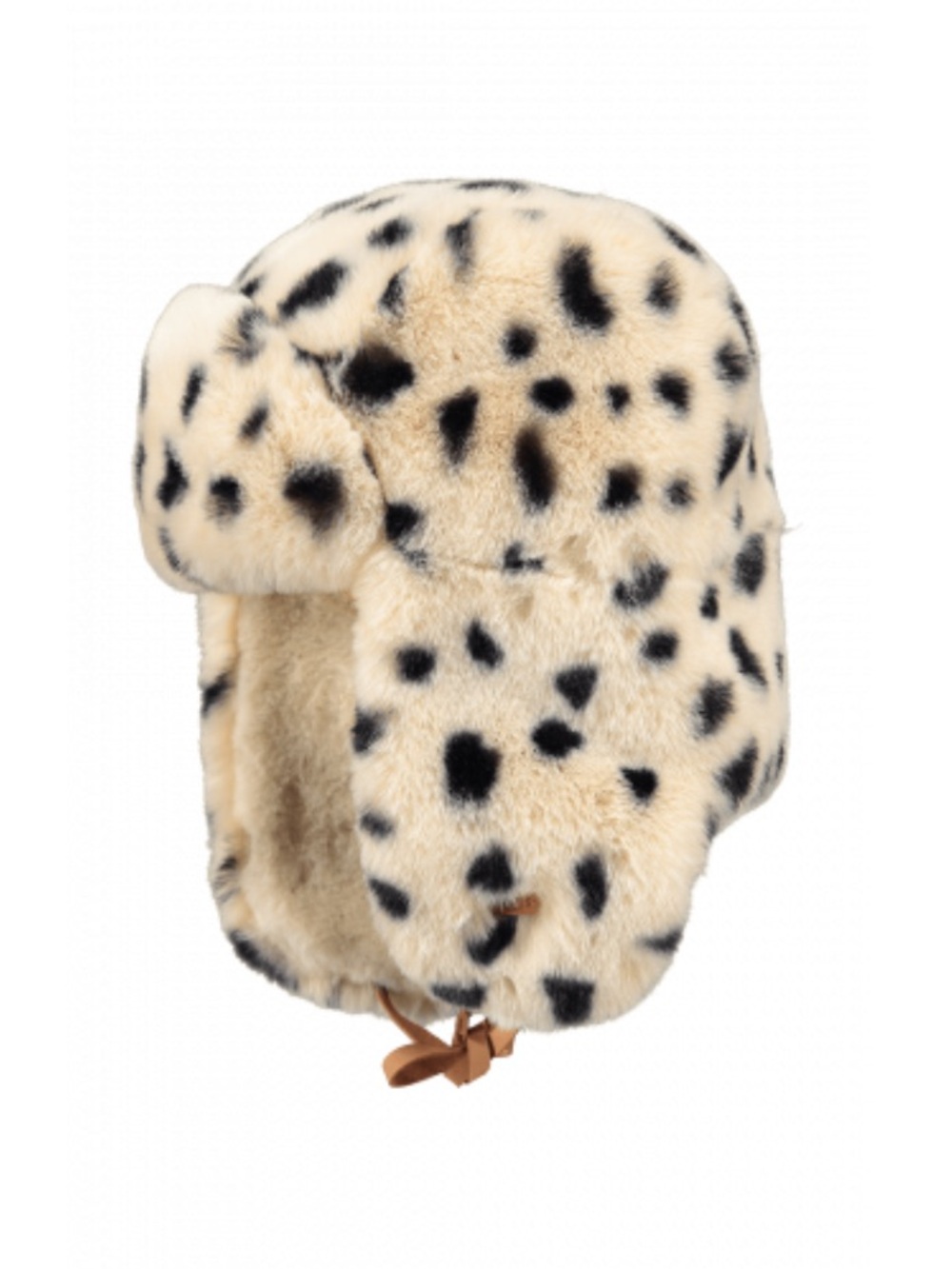 Barts Lucerne Dalmatian Faux Fur Trapper Bomber Hat Cream Black – NWT
